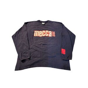 VTG Mecca Long Sleeve T-shirt Graphic Print Tee Made in USA Mens Size 2XL RARE